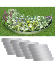 Clôture de pelouse 20 pcs Acier galvanisé 100x20 cm | Mobilier & Déco
