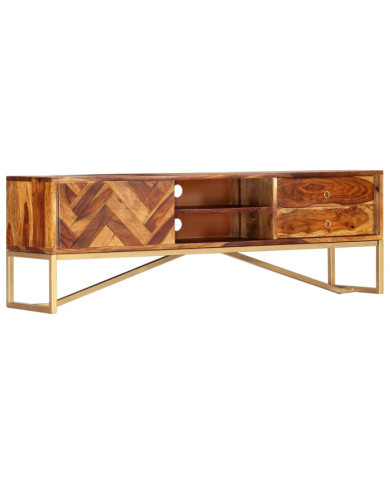 Meuble TV 140x30x45 cm Bois de Sesham massif | Mobilier & Déco