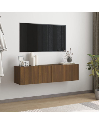 Armoire murale TV Chêne marron 120x30x30 cm Bois d'ingénierie | Mobilier & Déco