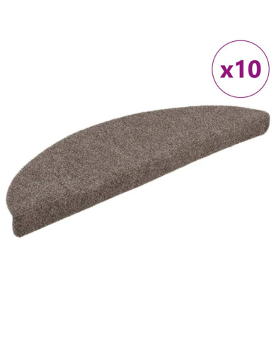 Tapis autoadhésifs de marches 10 pcs beige 56x17x3cm aiguilleté | Mobilier & Déco