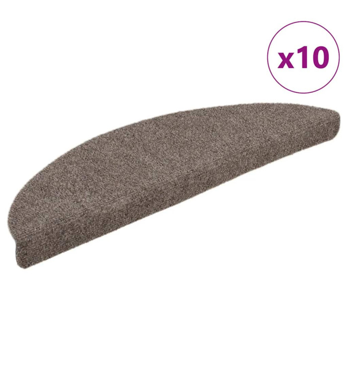 Tapis autoadhésifs de marches 10 pcs beige 56x17x3cm aiguilleté | Mobilier & Déco
