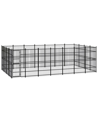 Chenil d'extérieur pour chiens Acier 25,8 m² | Mobilier & Déco