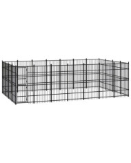Chenil d'extérieur pour chiens Acier 25,8 m² | Mobilier & Déco