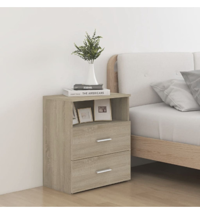 Tables de chevet 2 pcs Chêne sonoma 50x32x60 cm | Mobilier & Déco