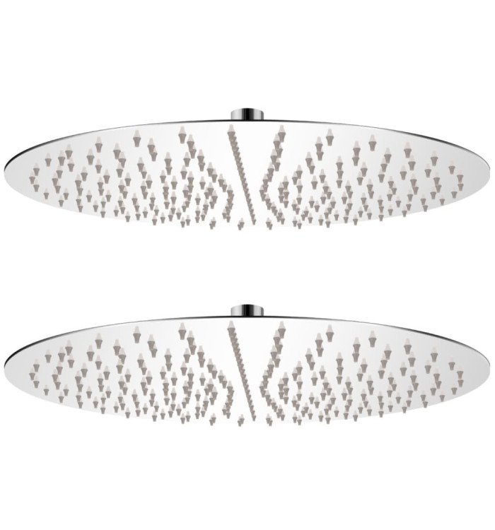 Pomme de douche plongeante 2 pcs Acier inoxydable Ø 40 cm | Mobilier & Déco