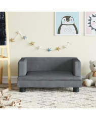 Canapé pour enfants gris foncé 60x40x30 cm velours | Mobilier & Déco