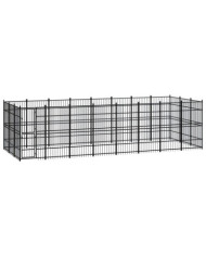 Chenil d'extérieur pour chiens Acier 22,12 m² | Mobilier & Déco
