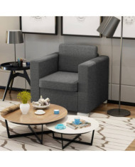 Fauteuil gris foncé tissu | Mobilier & Déco