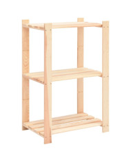 Étagère de stockage 3 niveaux 60x38x90 cm Pin solide 150 kg | Mobilier & Déco
