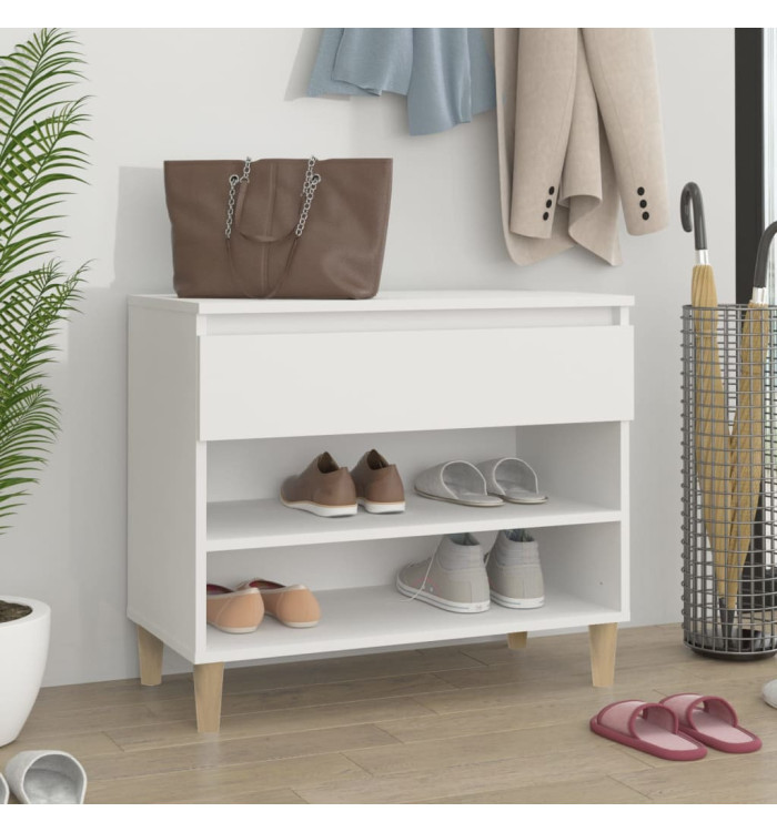 Armoire à chaussures Blanc 70x36x60 cm Bois d'ingénierie | Mobilier & Déco