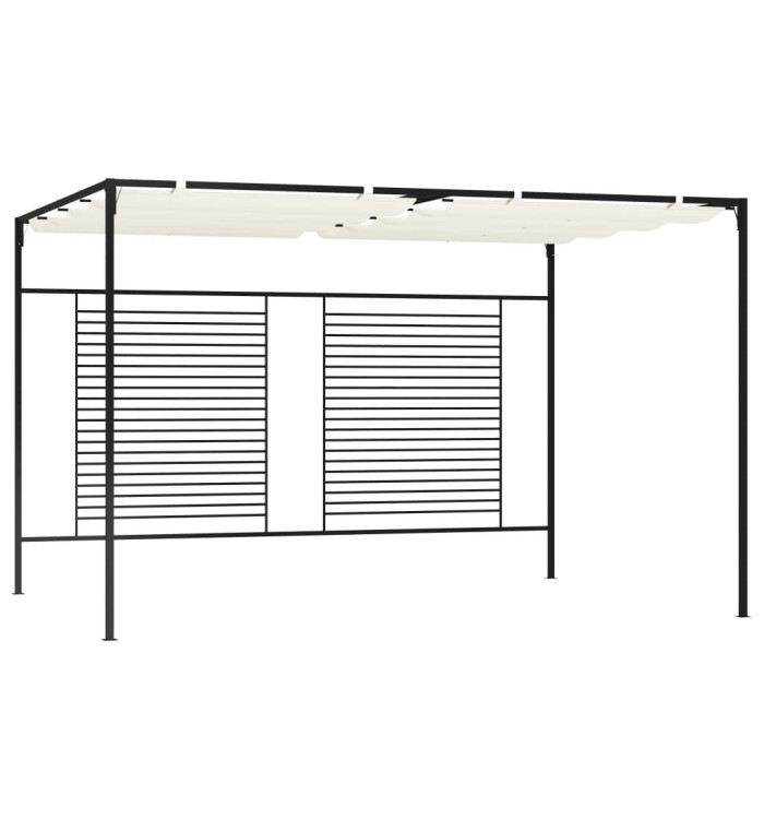 Belvédère avec auvent rétractable 3x4x2,3 m Crème 180 g/m² | Mobilier & Déco