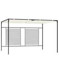 Belvédère avec auvent rétractable 3x4x2,3 m Crème 180 g/m² | Mobilier & Déco
