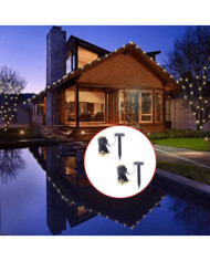 Guirlande lumineuse solaire LED 2 pcs Blanc chaud | Mobilier & Déco