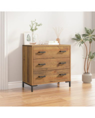 Commode 75x35x70 cm Bois de pin massif | Mobilier & Déco