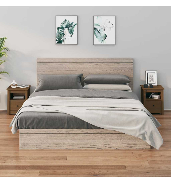 Tables de chevet 2pcs Marron miel 40x35x49cm Bois de pin massif | Mobilier & Déco