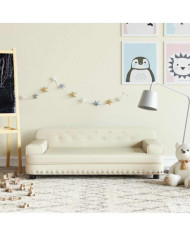 Canapé pour enfants crème 90x53x30 cm similicuir | Mobilier & Déco