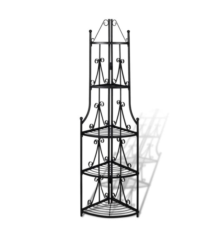Étagère d’angle pour plantes en noir | Mobilier & Déco