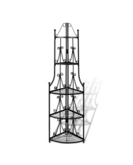 Étagère d’angle pour plantes en noir | Mobilier & Déco