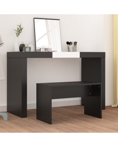 Tabouret de toilette Noir 70x35x45 cm Bois d'ingénierie | Mobilier & Déco