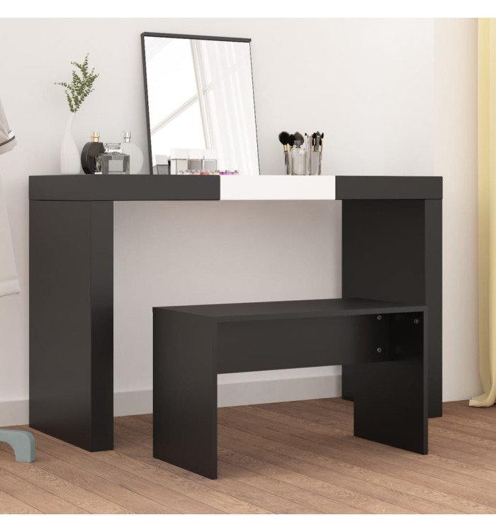 Tabouret de toilette Noir 70x35x45 cm Bois d'ingénierie | Mobilier & Déco