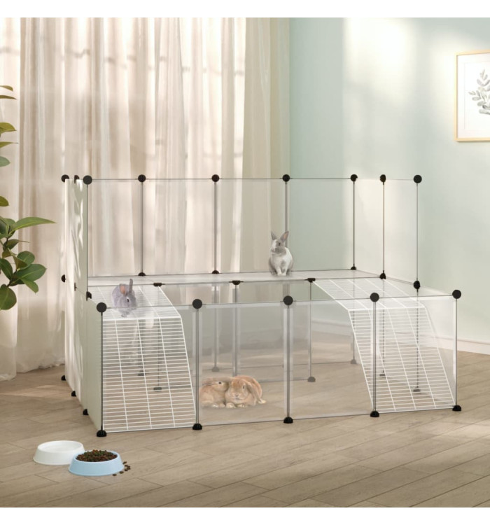 Cage pour petits animaux Transparent 143x107x93 cm PP et Acier | Mobilier & Déco