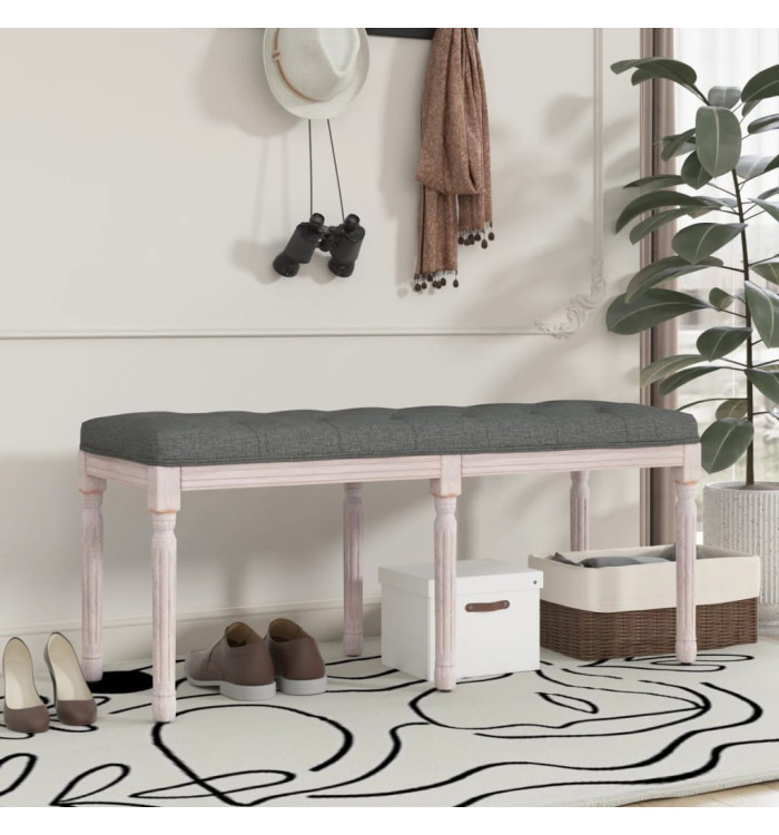 Banc Gris foncé 110x40x49 cm Tissu | Mobilier & Déco
