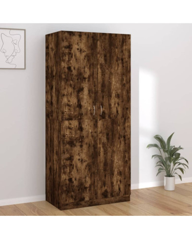 Garde-robe Chêne fumé 90x52x200 cm Bois d'ingénierie | Mobilier & Déco