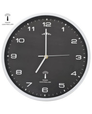 Horloge murale radioguidée avec mouvement à quartz 31 cm Noir | Mobilier & Déco