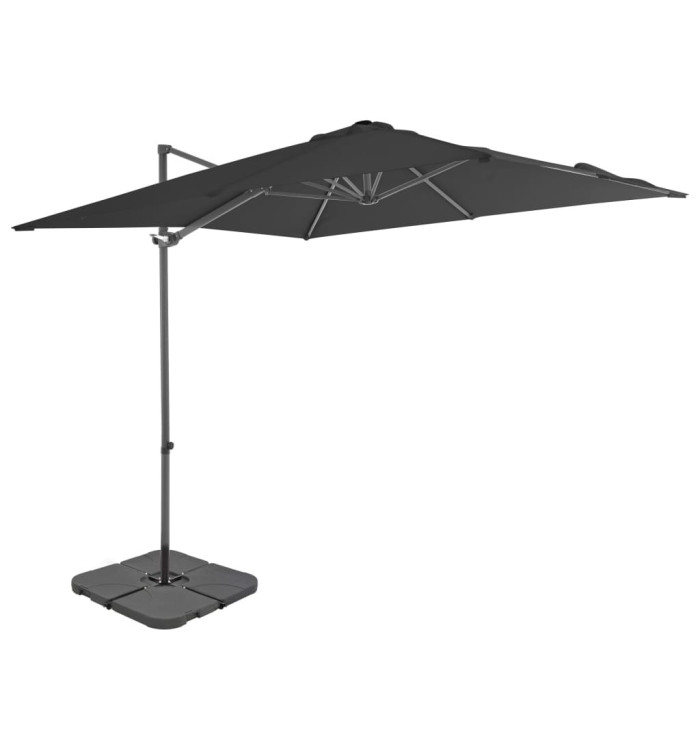 Parasol de jardin avec base portable anthracite | Mobilier & Déco