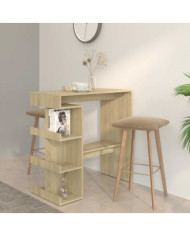 Table de bar étagère de rangement Chêne sonoma Bois ingénierie | Mobilier & Déco