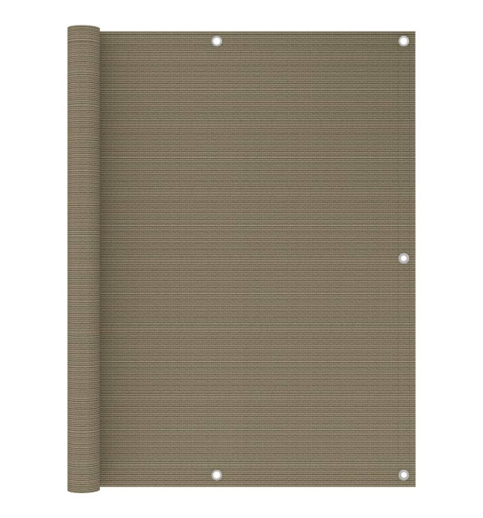 Écran de balcon Taupe 120x500 cm PEHD | Mobilier & Déco