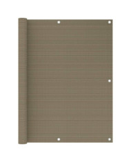 Écran de balcon Taupe 120x500 cm PEHD | Mobilier & Déco