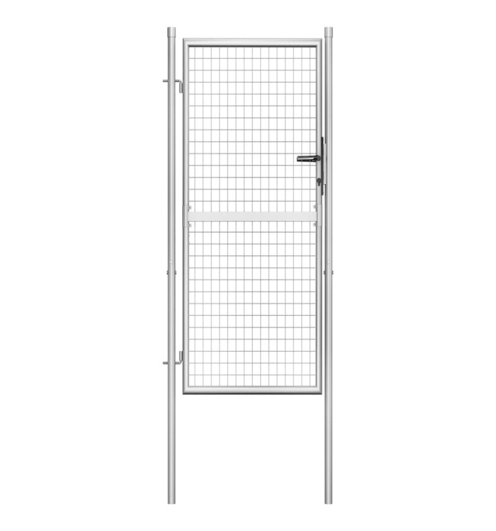 Porte de jardin Acier galvanisé 105x225 cm Argenté | Mobilier & Déco