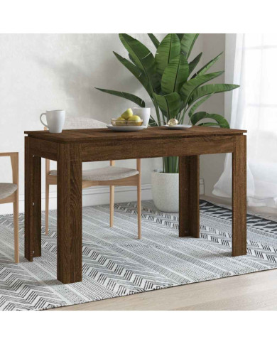 Table à dîner Chêne marron 120x60x76 cm bois d'ingénierie | Mobilier & Déco