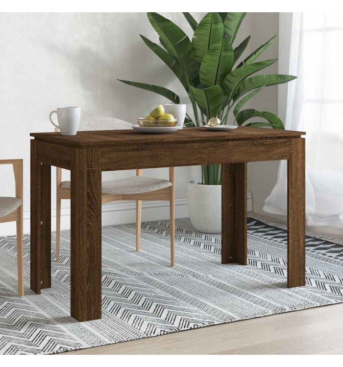 Table à dîner Chêne marron 120x60x76 cm bois d'ingénierie | Mobilier & Déco