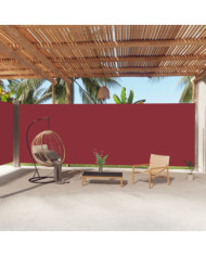 Auvent latéral rétractable Rouge 220x1000 cm | Mobilier & Déco