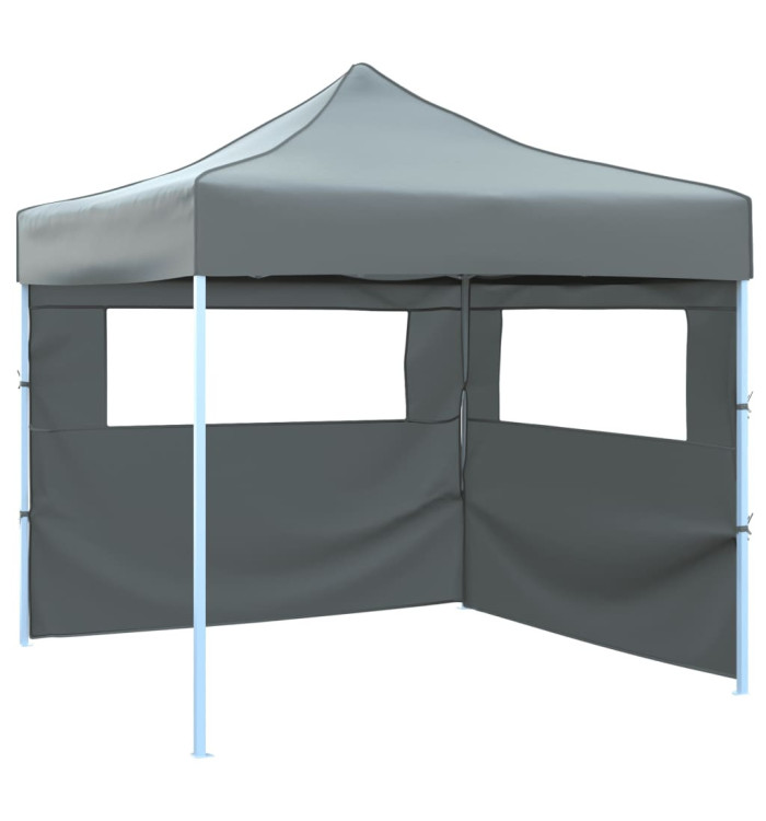 Tente de réception escamotable avec 2 parois 3x3 m Anthracite | Mobilier & Déco