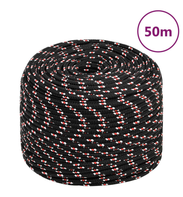 Corde de bateau Noir 6 mm 50 m Polypropylène | Mobilier & Déco