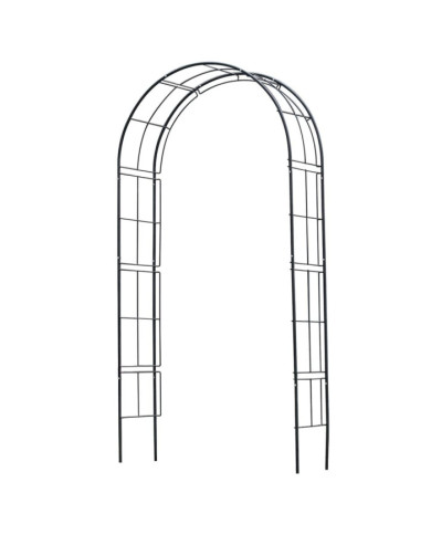 Nature Arche de jardin métal 229x38x113 cm noir | Mobilier & Déco