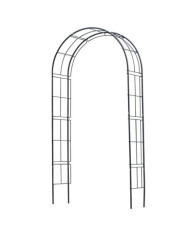 Nature Arche de jardin métal 229x38x113 cm noir | Mobilier & Déco