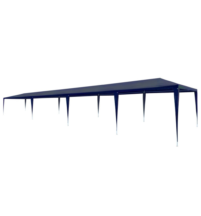 Tente de réception 3x12 m PE Bleu | Mobilier & Déco