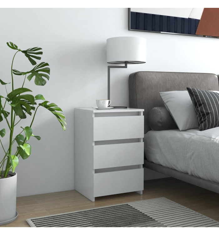 Tables de chevet 2 pcs Blanc 40x35x62,5 cm Aggloméré | Mobilier & Déco