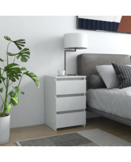 Tables de chevet 2 pcs Blanc 40x35x62,5 cm Aggloméré | Mobilier & Déco