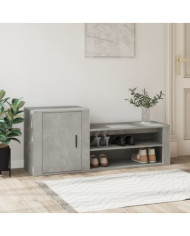 Armoire à chaussures Gris béton 130x35x54 cm Bois d'ingénierie | Mobilier & Déco