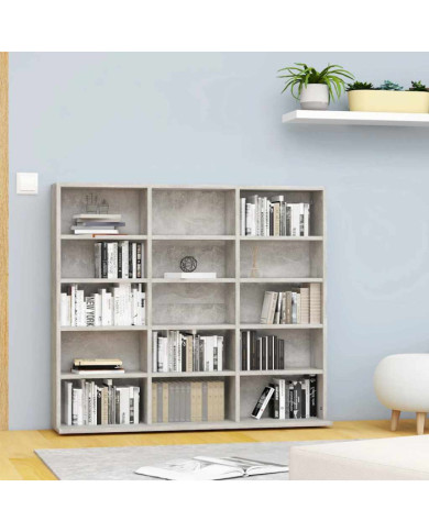 Armoire à CD Gris béton 100x23x89,5 cm Bois d’ingénierie | Mobilier & Déco