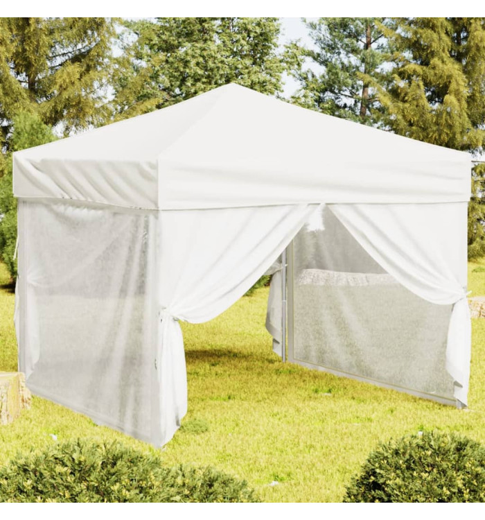 Tente de réception pliable avec parois Blanc 3x3 m | Mobilier & Déco
