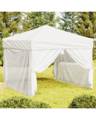 Tente de réception pliable avec parois Blanc 3x3 m | Mobilier & Déco