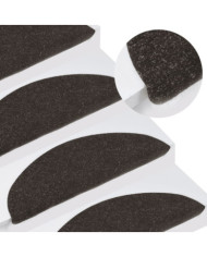 Tapis d'escalier auto-adhésifs 10 pcs noir 56x17x3 cm | Mobilier & Déco