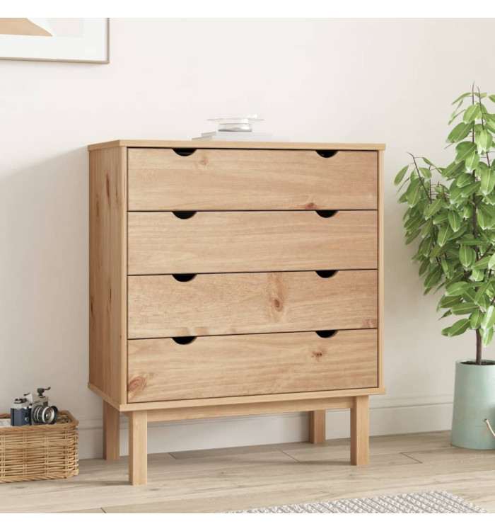 Commode OTTA 76,5x39,5x90 cm Bois de pin massif | Mobilier & Déco