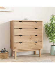 Commode OTTA 76,5x39,5x90 cm Bois de pin massif | Mobilier & Déco